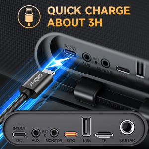 W-KING Flagship X20 Speaker, 330W Peak Loudest Boom Box, IP67 Waterproof Party Bluetooth Speaker with 7.5" Subwoofer, Massive Bass, Hi-Fi, Large Outdoor Wireless Speakers, EQ APP/Bass Boost/Fast Charge/24H/MIC&Guitar in/TF Weatherproof Loudspeaker System