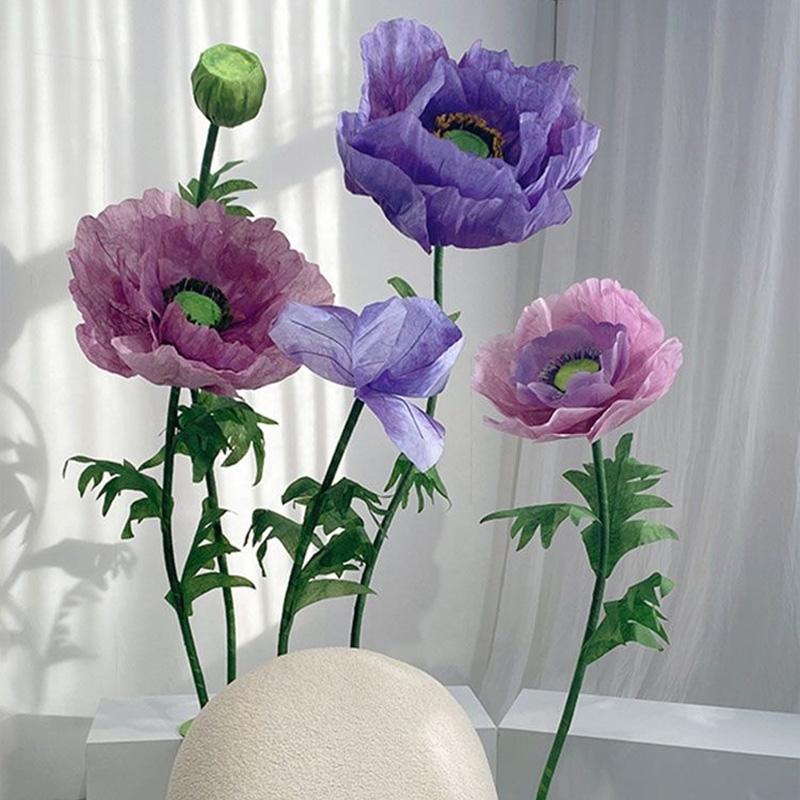 Standing Corn Poppy, Giant 5.58ft Life-Size Faux Blooms with Flexible Stem Metal Base Oversized Wedding Arch Decor, Party Backdrop,Garden Window Display(Colorful) Standing Corn Poppy, Giant 5.58ft Life-Size Faux Blooms with Flexible Stem Metal Base Oversized Wedding Arch Decor, Party Backdrop,Garden Window Display(Colorful)