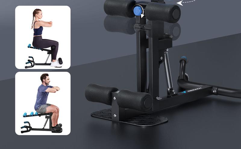 Merach Deep Squat Machine, Adjustable Glutes Machine for Home Gym Workout Training, Sit Up Machine for Abs,  Abdominal bench, Push Up