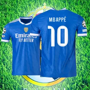 25 26 Third Away Blue Mbappe #10 Short-sleeve soccer jersey Champions League