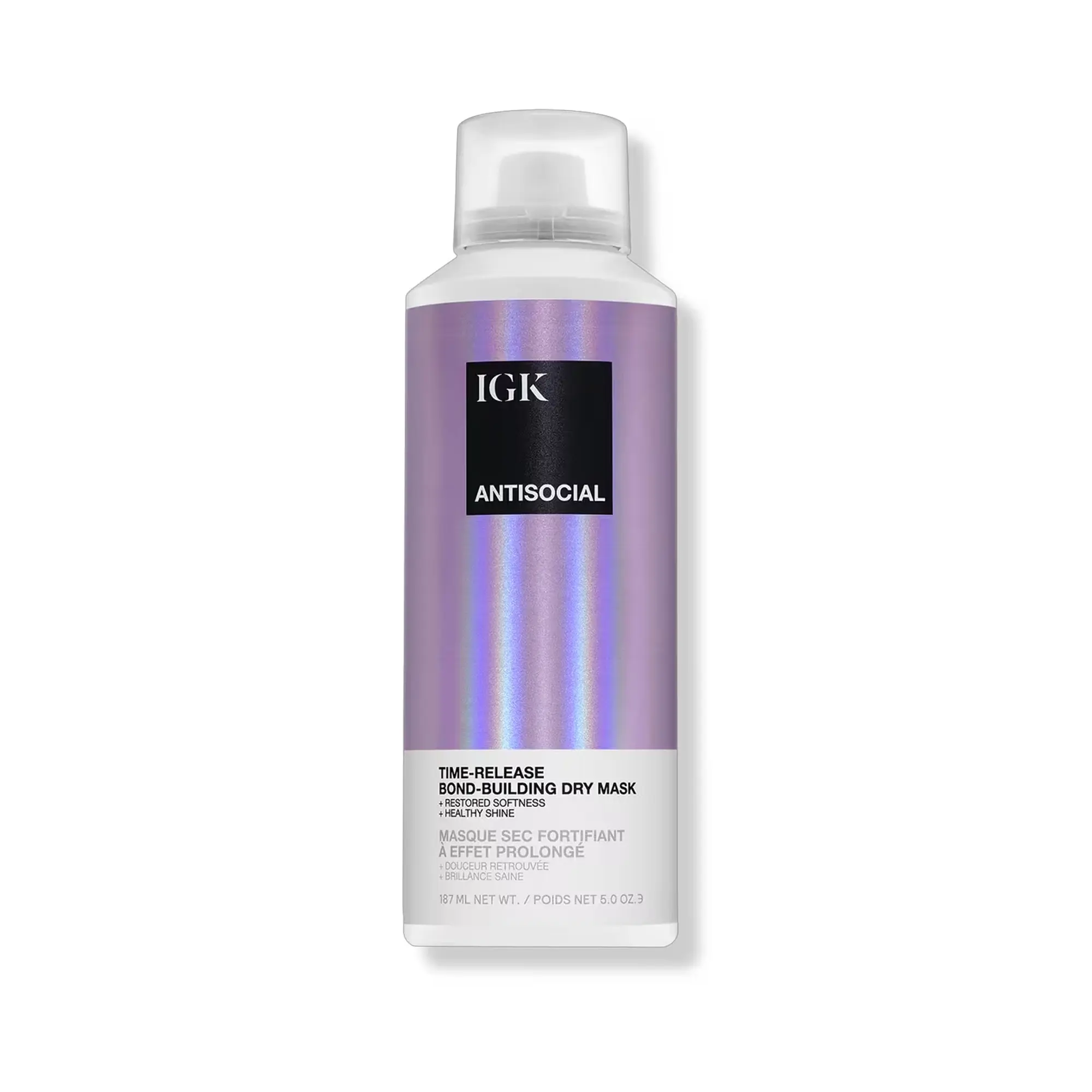 IGK Antisocial Bond-Building Dry Haircare Masque, Lightweight Repair Treatment with Hair Care Hydration, Hair Glow & Cystine Bis-Pg-Propyl Silanetriol