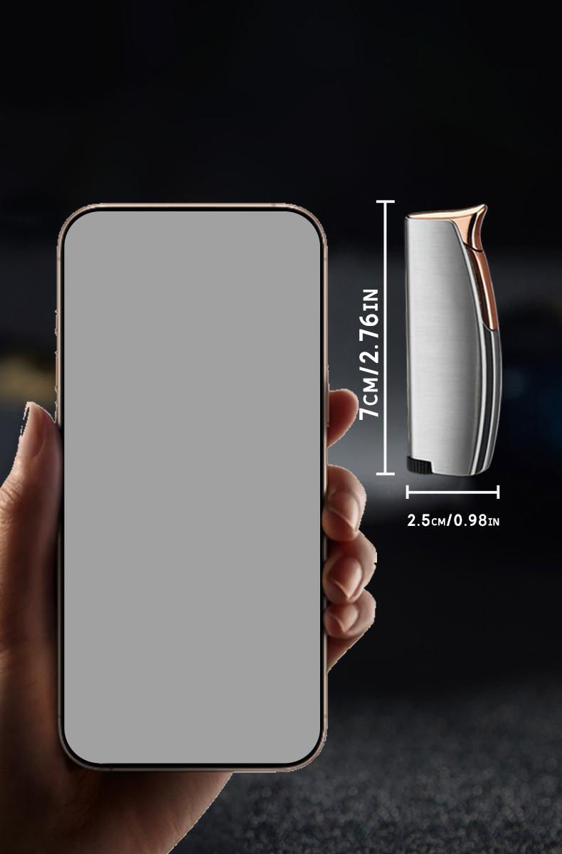 Windproof Flame Lighter (Butane Not Included) Jet Torch Lighter and High Quality, Refillable Butane Lighter for Camping, Hiking, practical gift for boyfriends, fathers, husbands, and friends, Christmas, birthday, and New Year gifts (Set of 2)