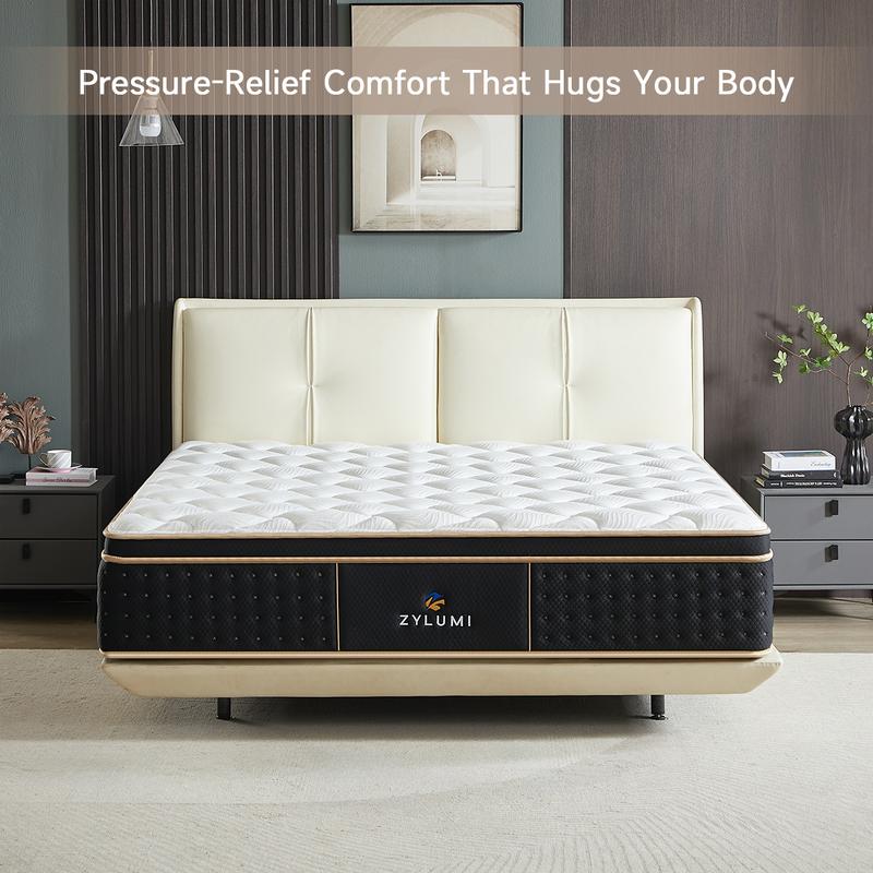 Clearance Sale | Final Stock | Hybrid Mattress 2.0 10–14 Inch Queen Bed Mattress Mattress in a Box, Memory Foam & Individual Pocket Springs, Motion Isolation, Pressure Relief