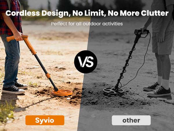 【Best Gift】2 off-Syvio Children's Metal Detector, Adjustable 27.5”-37.8” Metal Detector for Kids with Intuitive LCD Display, Lightweight Kids Metal Detectors with 6” Search Coil for Exploration Hiking, Gift for Boys & Girls Learning Machine