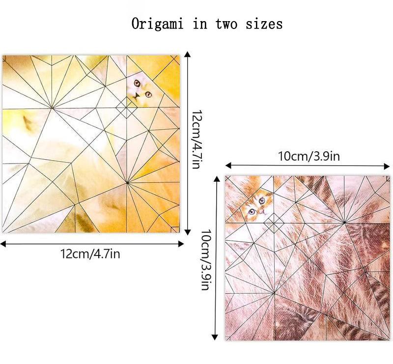 ihubei DIY Origami Cats Dogs Dinosaur Kit 150 Sheets, 3D Folding Craft Set Fun and Relaxing Handicraft Activity Cute Desk Decoration Perfect Gift for Kids Adults Pet Lovers Educational Toy to Improve Hand Eye Coordination Creativity and 3D Thinking Skills