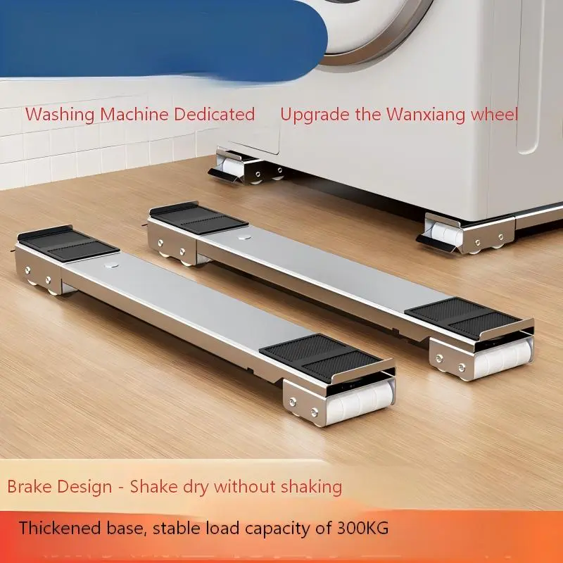Heavy-Duty Expandable Furniture & Appliance Caster Set with Heavy-Duty Base, 24 Lock Brake Wheels, 660 lbs Load Capacity for Washing Machines, Refrigerators
