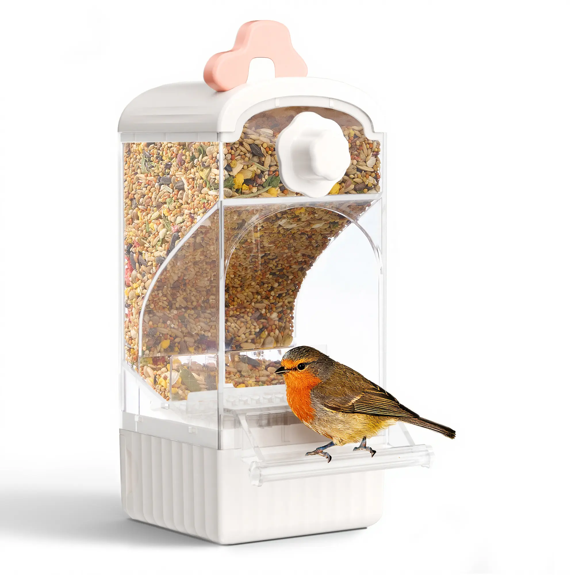 BUCATSTATE Large-Capacity Anti-Spill Husk Separator Automatic Parrot Feeder, Bird Food Container, Bird Supplies for Pet Feeding Tools (TikTok Shop Spring Glow Up)
