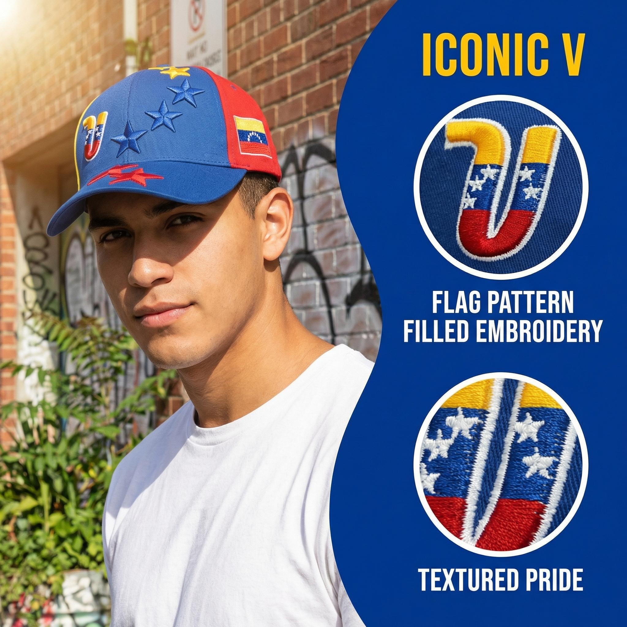 3D Embroidered Venezuelan Flag Baseball Cap| Adjustable Strap| Street Fashion Hat