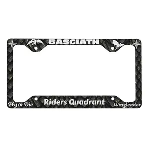 Fourth Wing Dragonscale license plate frame, Basgiath Riders Quadrant bookish car accessories