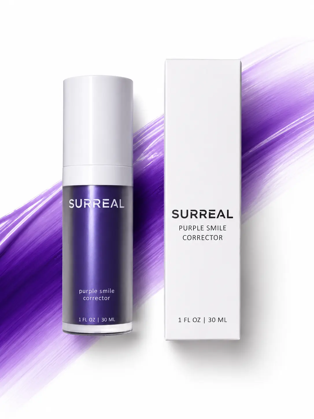 Surreal Smiles Purple Smile Corrector - 30 ML Purple Toothpaste for Teeth Brightening, Coffee Stain Concealing & Color Correction Booster, Oral Whitening Serum