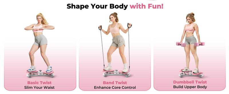 FEIERDUN Waist Twister Machine, Noiseless Ab Twister Board for Core Strength, Slim Waist and Toned Abs, Waist Twisting Machine for Home Gym Equipment for Women, 330 LBS Capacity #Holiday Haul