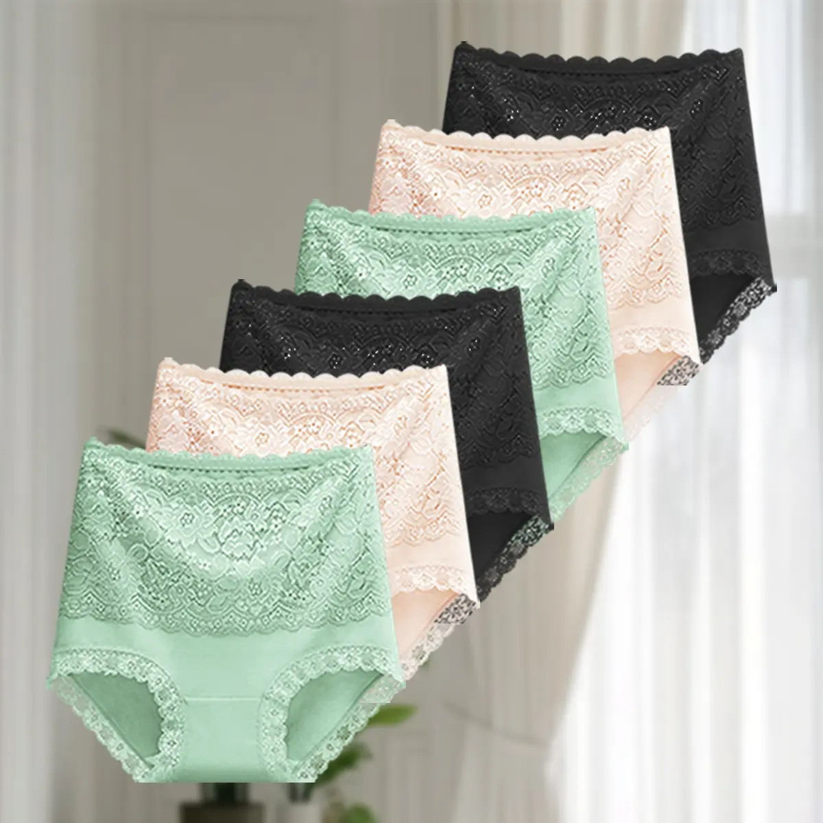 6PCS(Black Skin Green)*2