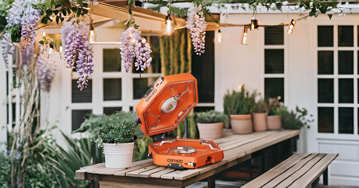 COFIYARD 17,000 BTU Foldable Camping Stove with 2 Adjustable Burners Portable Gas Stove for Outdoor Cooking & Backpacking