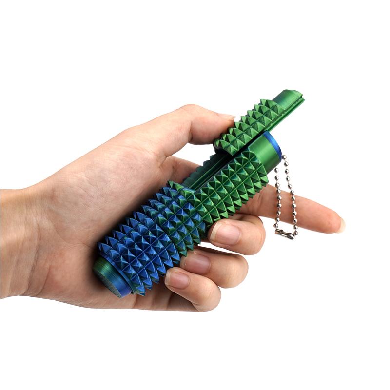 Little Ouchies Grippie 5-in-1 Design for Stress Relief, Button Clicks, Spinners, Portable Stim Tool,Spiky Grippie Stim, 3D Printed Toys Pain Stim Fidget, Pocket Mini Fidget Toy for Adults Novelty Gifts,Grippie stim keychain