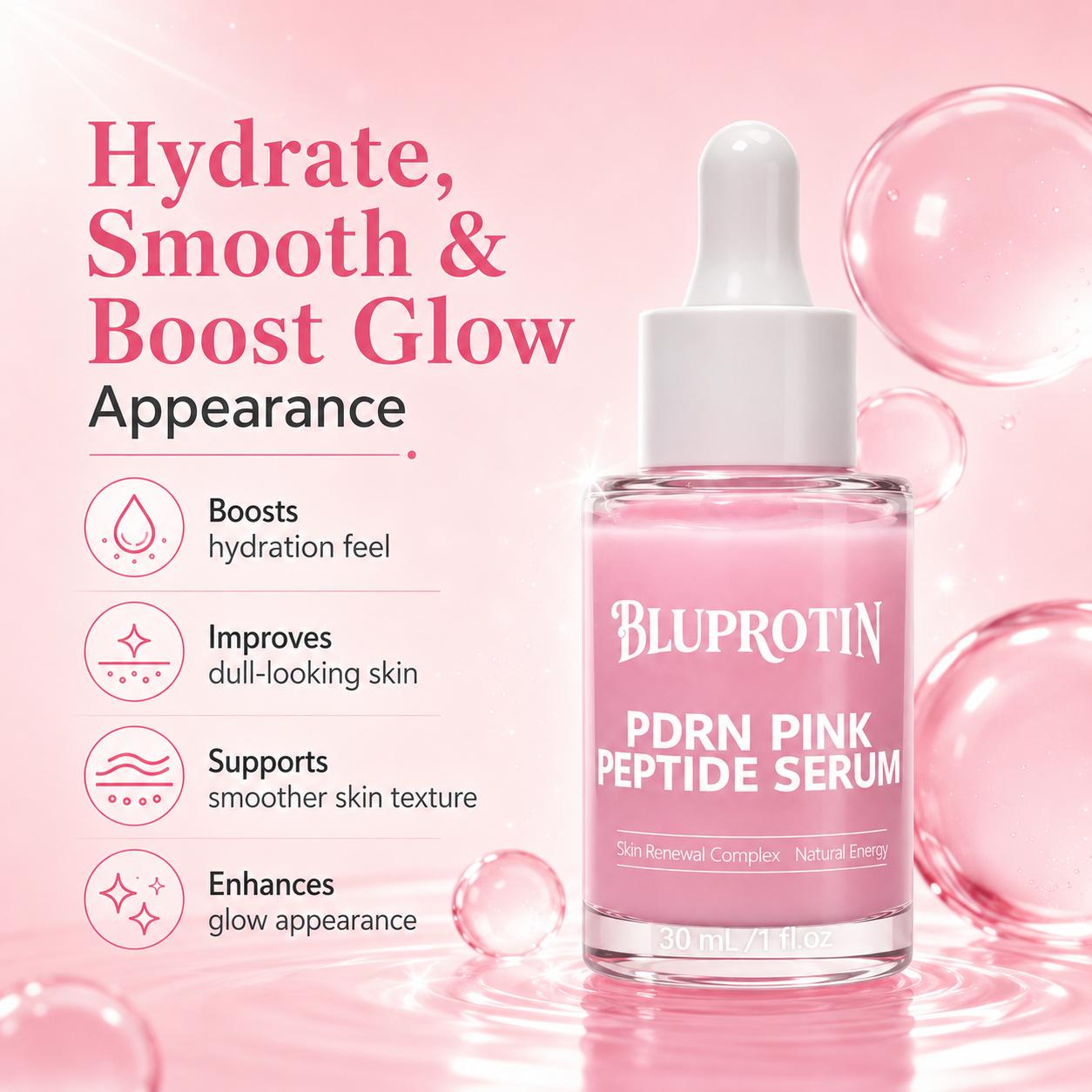 [NEW] Bluprotin PDRN Pink Peptide  | Hydrating Repair  with Salmon PDRN &  Acid | Fast-Absorbing Soothing  Care for Sensitive Skin | Facial Skin Care Essence (30ml /1 fl.oz) Pure Vitamin C Low-Molecular Acid Serum the beauty shop, Hyaluronic, Radiant