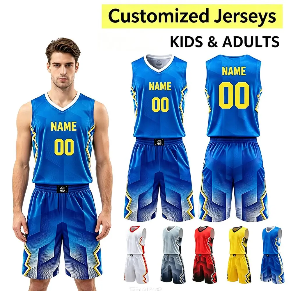Personalized Red Sleeveless Basketball Uniform Set, Custom Name & Number Basketball Kit for Men & Kids (Sizes S,4XL,5XL,6XL,7XL), Male, Polyester Clothes, Stretch Fabric, Game Play, Unisex Fit, Custom Prints, Stretch Fit, Multi-Size, Breathable, 2Xl
