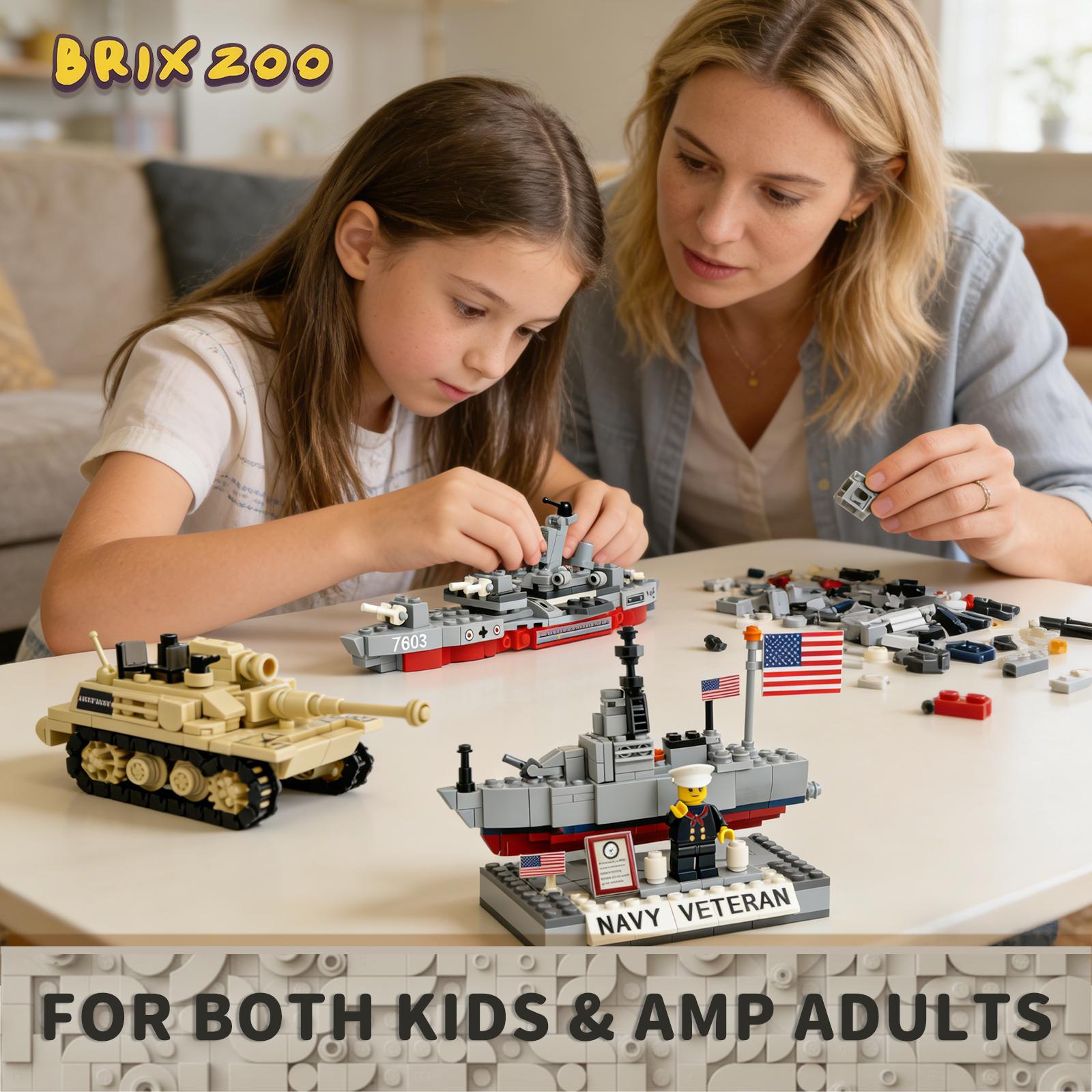 Military Building Blocks Blind Box - 6 Random Army Model Kits Building Sets, Inspired by WW2 Army Toys, Create 6 Sets of Military Models, Great Building Toy Gift for Boys Kids Ages 6+ & Adults