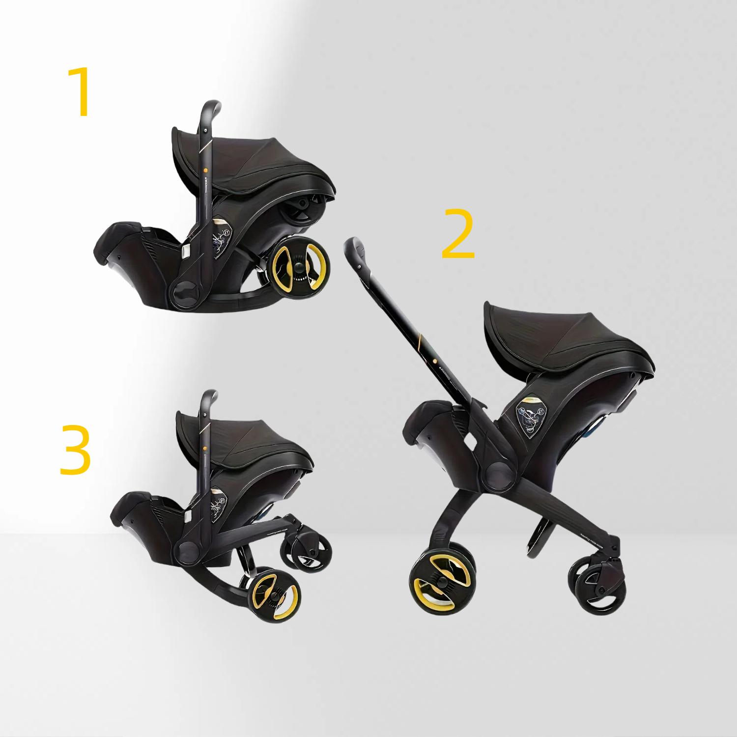 BRODARK Baby stroller Multi-functional high landscape folding light mall supermarket outdoor baby stroller 3 In 1 Stroller, High & Quality & Lightweight Travel Stroller For Babies Adjustable Bassinet