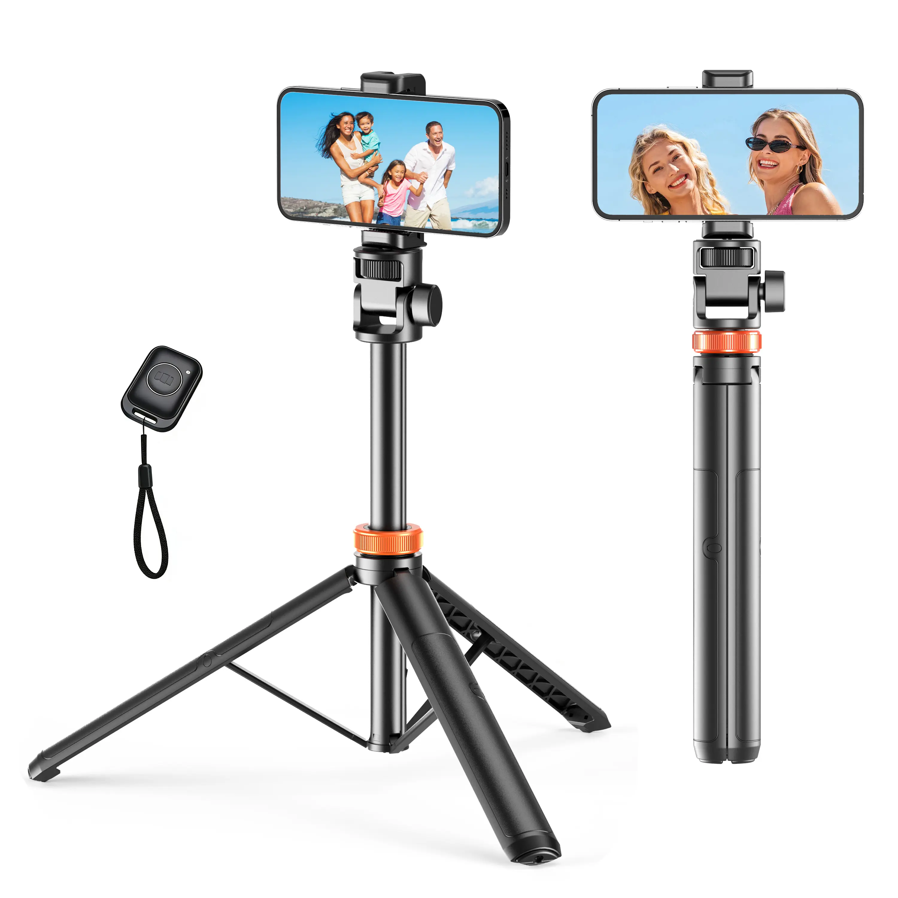 61-Inch Professional Phone Tripod cum Selfie Stick with Remote Control Upgraded Stabilized Stand Compatible with iPhone 16/15/14/13 and Android Devices Travel-Ready Construction, Tools And Gadgets, Cool Gadgets, Filming Setup