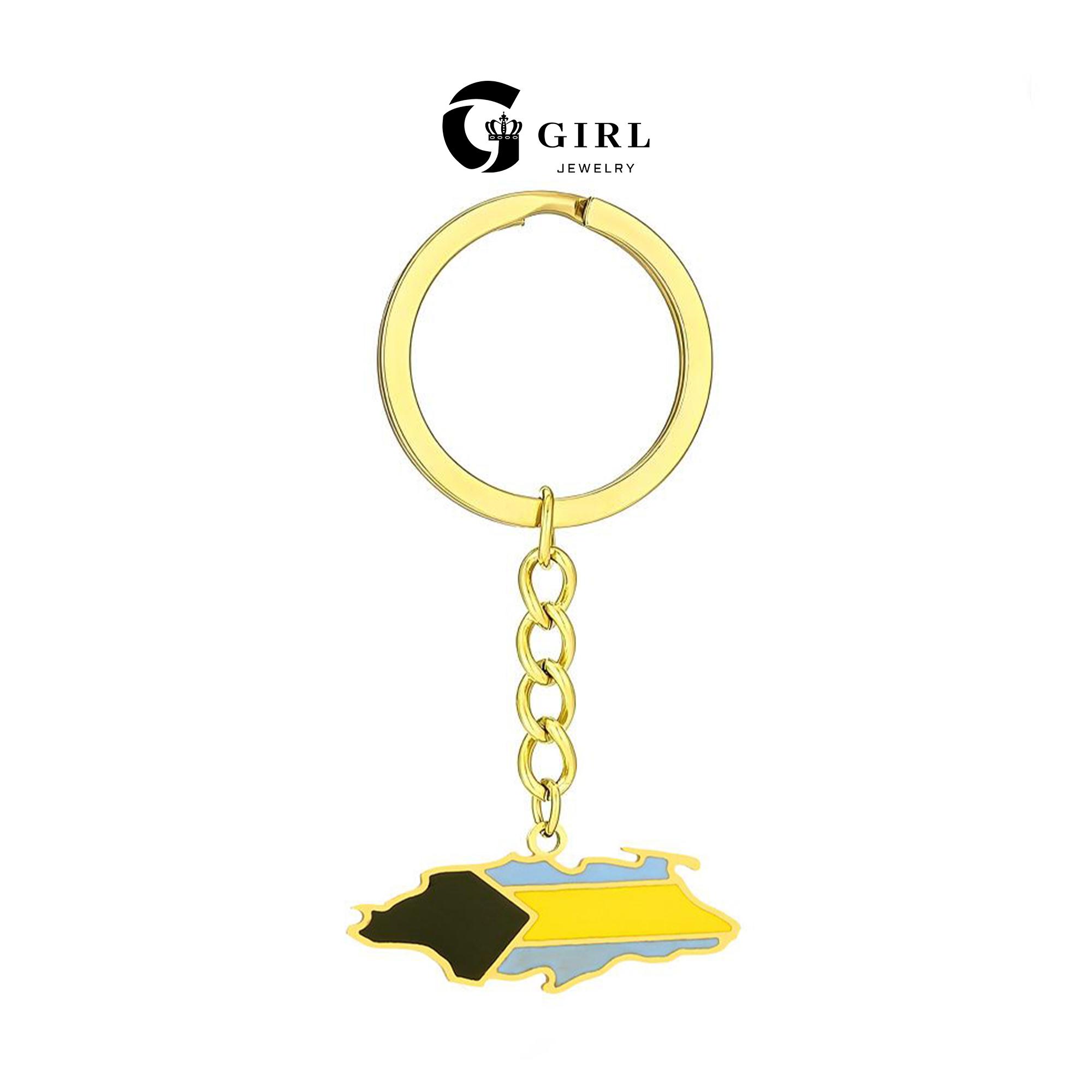 GGIRL World Map Flag Keychain 18K Gold Plated Country Map Jewelry for Travel Enthusiasts Men Women Neutral Gift Modern Versatile Accessories Fashion Jewelry Gift for Holiday Haul Christmas Birthdays Anniversaries