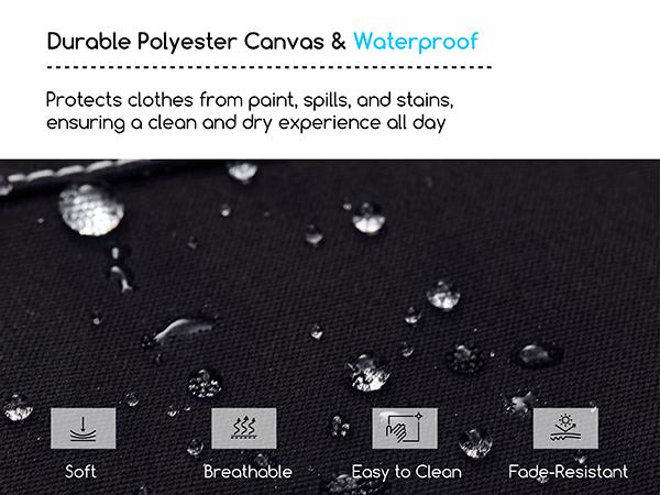 MEEDEN Painting Apron for Men Women: Adjustable Cross Back Waterproof Polyester Canvas Art Apron with 3 Pockets - Artist Apron for Acrylic Oil & Watercolor Painting, Gardening, Cooking