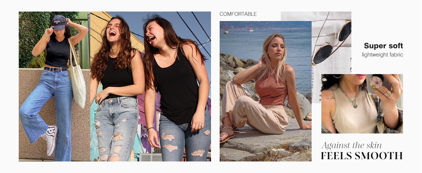 Dokotoo Womens Ladies Ribbed Thick Strap Racerback Tight Slim Fitted Sporty Workout Tank Tops