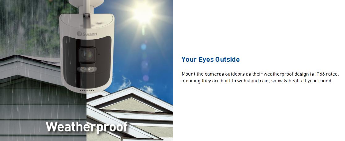 Swann AllSecure4K Wireless Security Kit with 3X Wire-Free Cameras & NVR Tower