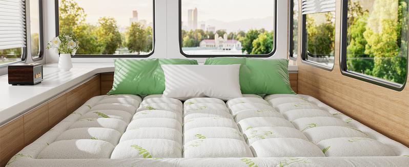 Ultra Soft Mattress Topper, Viscose Derived from Bamboo, Thick Pillow Top Mattress Pad with Deep Pockets, Soft Topper for Back Pain Relief, Breathable Cooling Material for Hot Sleepers