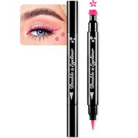 1Pcs 07# Pink Flowers Face Stamp & Eyeliner