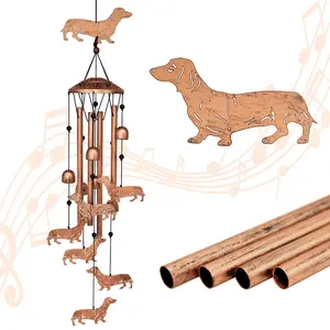 Dachshund Dog Wind Chimes for Outside,Metal Windchimes,Dachshund Dog Gifts for Women/Men,Wind Chime Garden Decor Outdoor,Memorial/Housewarming/Birthday/Festival Gifts,Front Yard Decor Hanging Ornaments Hangable Decoration