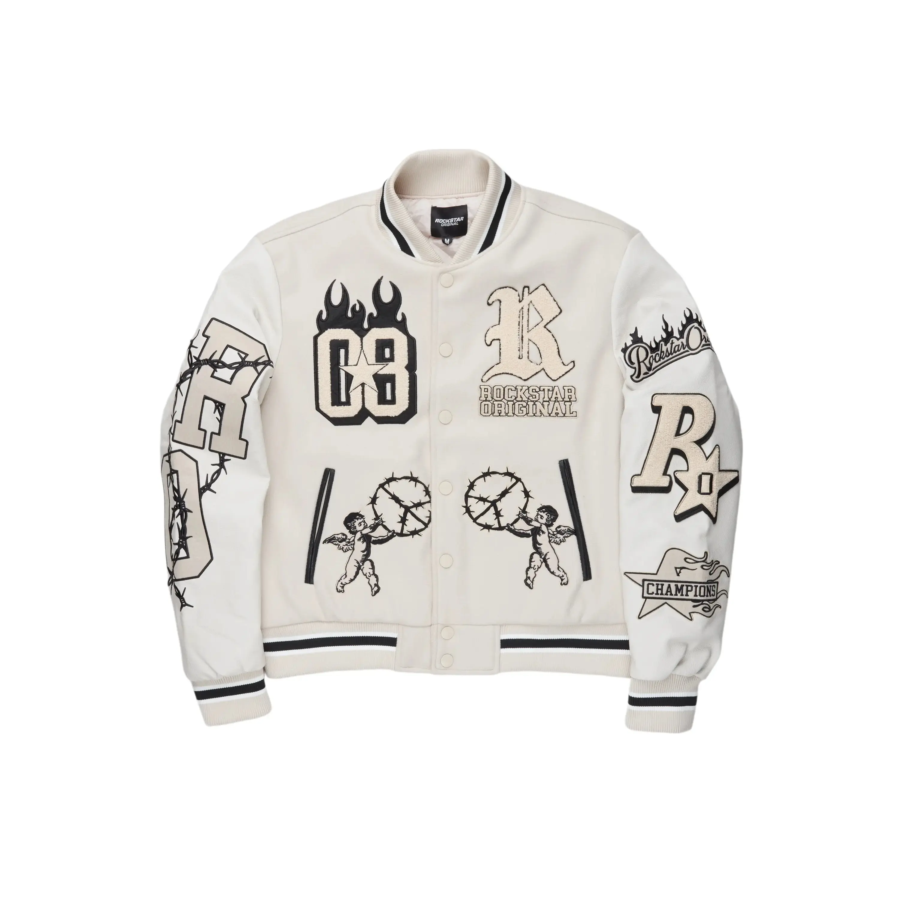 Rune Beige Varsity Jacket