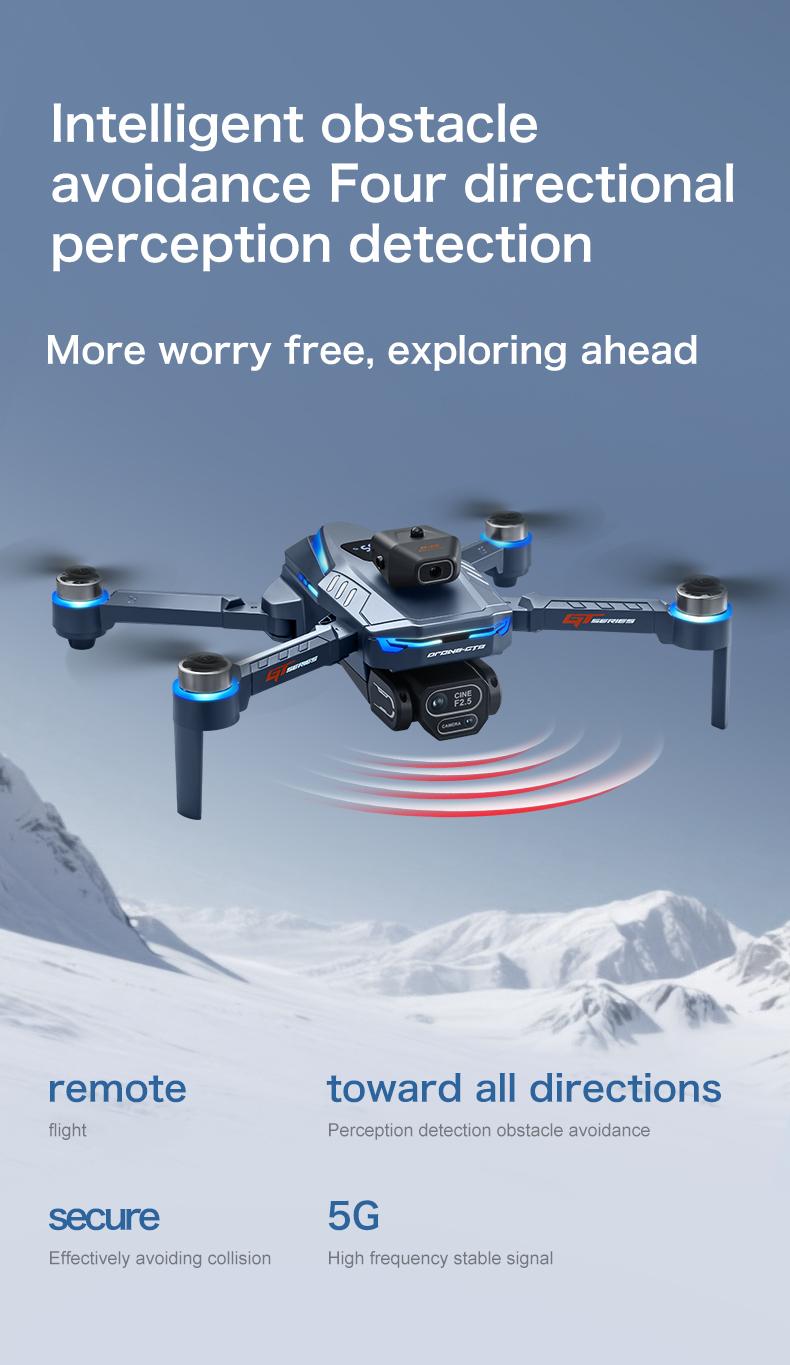 Drone MAX Upgraded Drone – Dual Batteries, 4.3" HD Screen Remote, Dual-Camera with Obstacle Avoidance, Brushless Motor, Foldable Design, Night Flight Ready, for Adults & Beginners