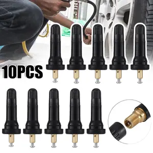 10-Pack TPMS Rubber Valve Stem Service Kit - Tire Pressure Sensor Replacement for 17-20008, 20008, 20018 - Fits Chevy, GMC & More