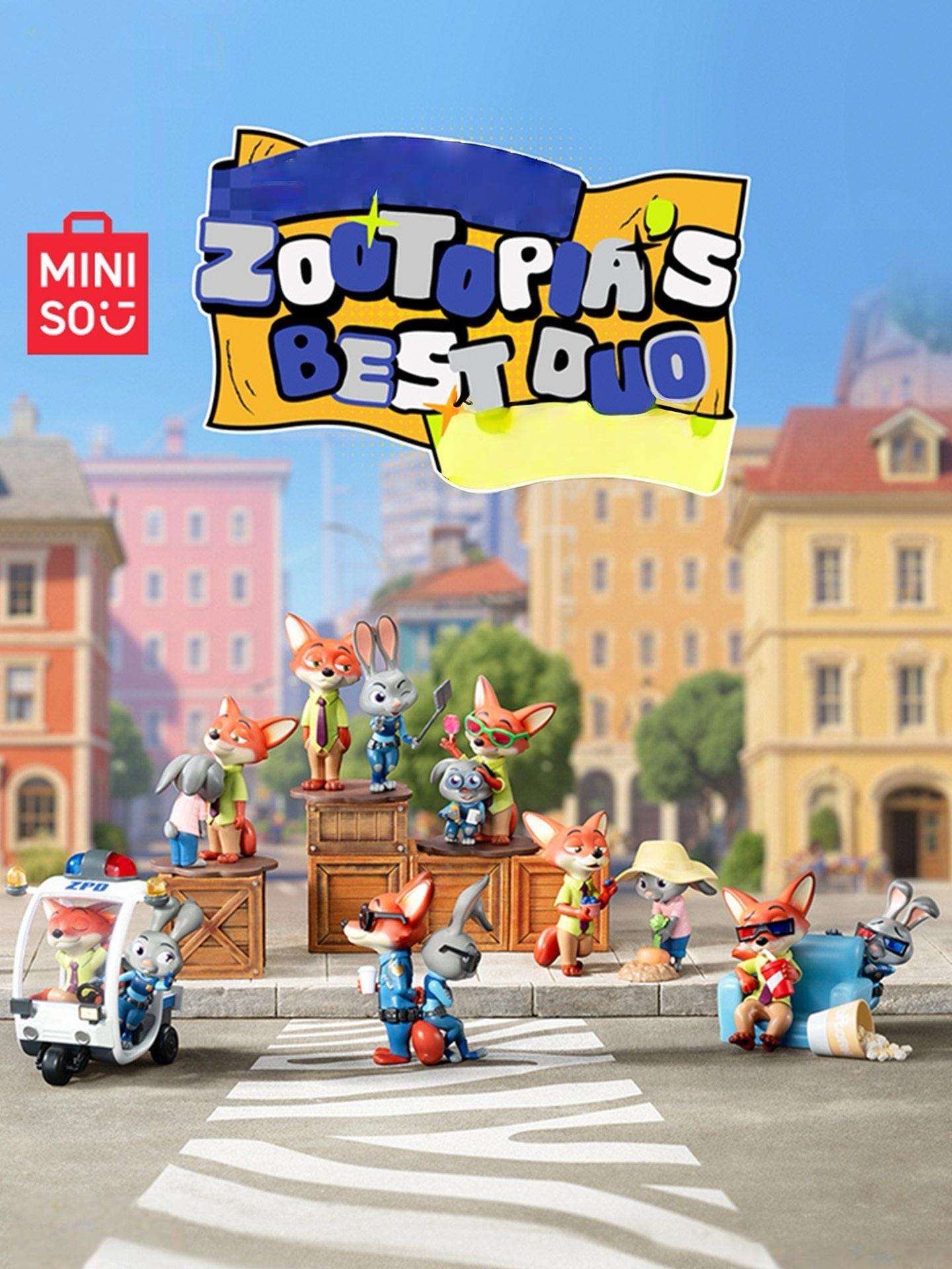 Zootopia Best Partner Blind Box Ornament, Cute Cartoon IP Peripheral Collectible Desktop Decoration, Perfect Gift forGirlFriend & Disney Fans, Fashion Creative Ornament for Home Office Decor Collection