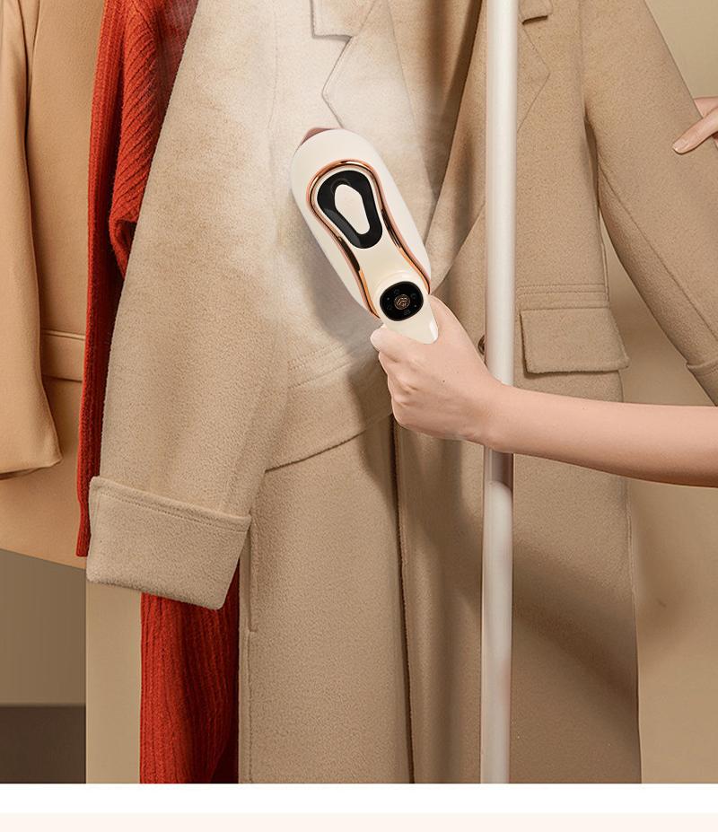 Pukomc Handheld Steamer with 180° Rotatable Design Fast Heat-Up Ceramic Non-Stick Surface for Clothes & Fabrics Care