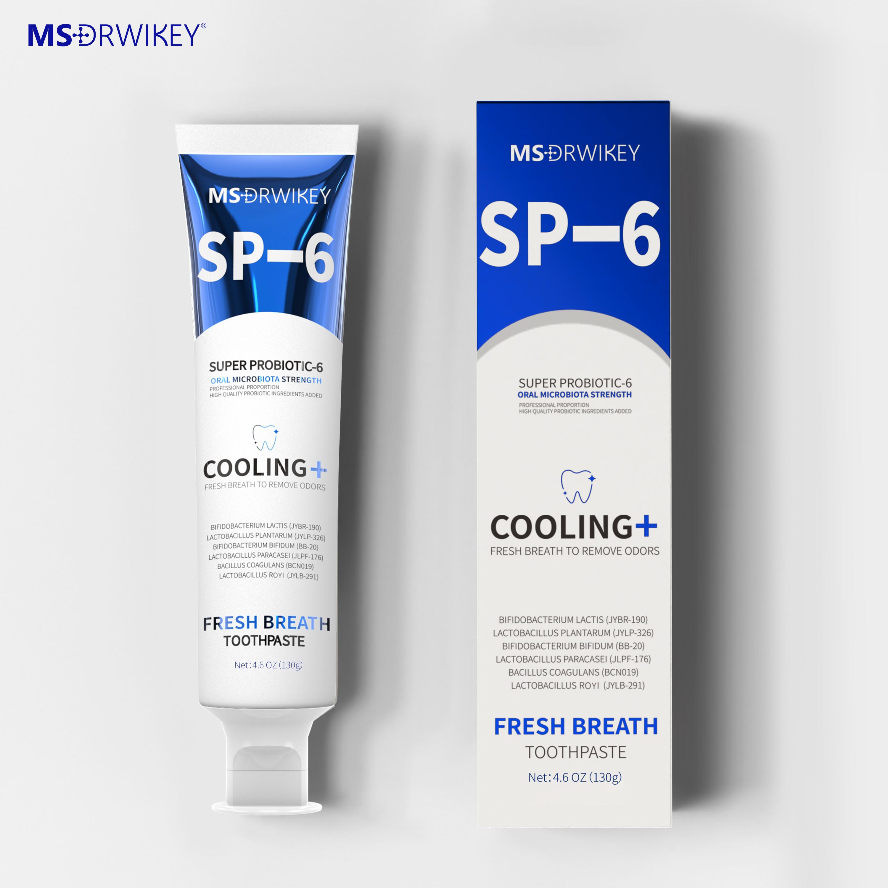 MSDRWIKEY Fresh Breath Toothpaste | Dual Protection with Probiotics & Mint Extract | Long-Lasting Freshness