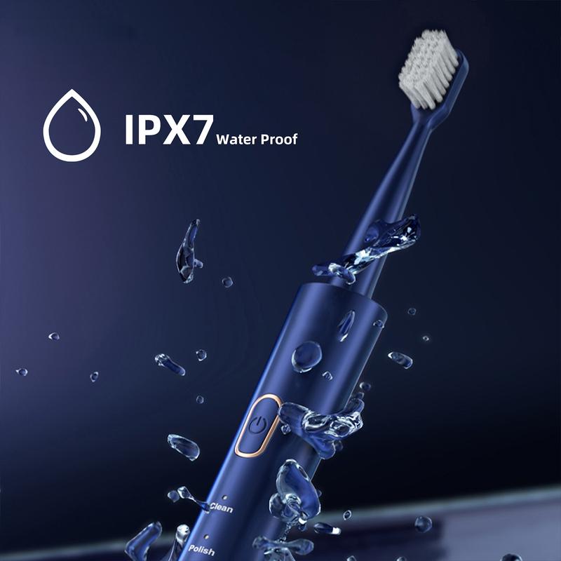 Sonic Whitening Toothbrush , 3 Brush Heads, Wireless Charging, Lightweight, Waterproof, Rechargeable Electric