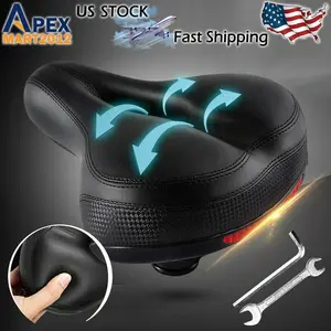 Comfort Wide Big Bum Soft Gel Cruiser Bike Saddle Bicycle Seat Air Cushion Pad