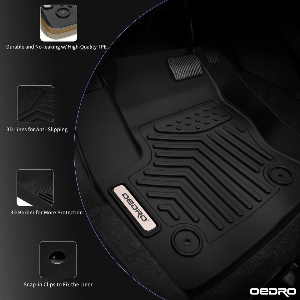 YITAMOTOR Floor Mats & Cargo Liner Fit for 2021-2025 Jeep Grand Cherokee L (ONLY for 6 Seat), TPE All Weather Custom Fit 3 Row Floor Liners and Trunk Liner,(Without Center Console)
