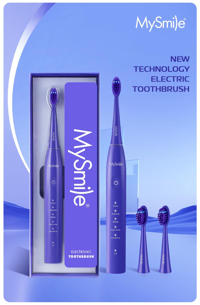 MySmile Essential Sonic Electric Toothbrush - 45,000 VPM Motor, 5 Modes & 3 Brush Heads