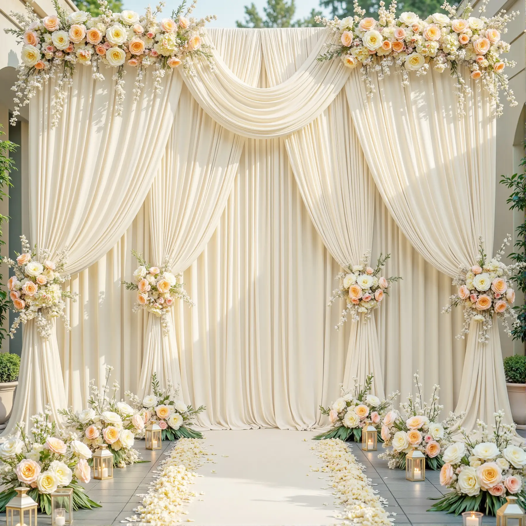 6 Panels Backdrop Curtains 5x7ft/5x10ft/5x12ft Wrinkle Free Polyester Drapes for Wedding, Graduation, Birthday Party Photography Background, Baby Shower, Gender Reveal, Summer activity Summerwins Father's Day etc,tiktokshopbacktoschool,fallhomedecor