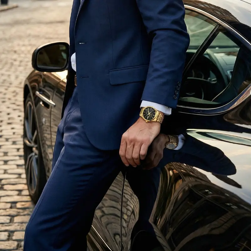 Gold Watches for Men Luxury Business Dress Quartz Watch, Black Face with Diamond Accent, Waterproof Luminous Stylish Wrist Watch, Ideal Men's Gift - TikTok Shop Gold Watches for Men Luxury Business Dress Quartz Watch, Black Face with Diamond Accent, Waterproof Luminous Stylish Wrist Watch, Ideal Men's Gift - TikTok Shop