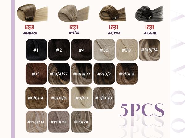 LaaVoo Clip in Hair Extensions Real Human Hair Double Weft Clip in Extensions 7 Counts TikTokShopHolidayHaul