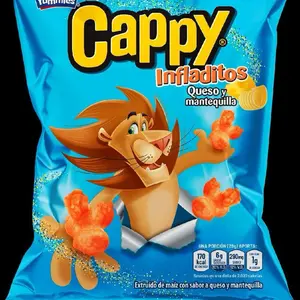 Cappy Infladitos Puffs Cheese Flavored Snacks - 12 Pack celestes