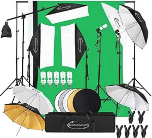 VINGLI Photography Lighting Kit, Softbox Lighting Kit with Photo Backdrop for Product Photography, Portrait photography, Video Shooting Photography