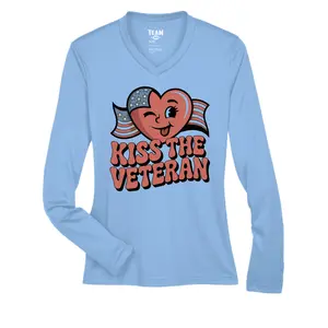 Kiss Veteran Women's Long Sleeve Cool Wick Shirt