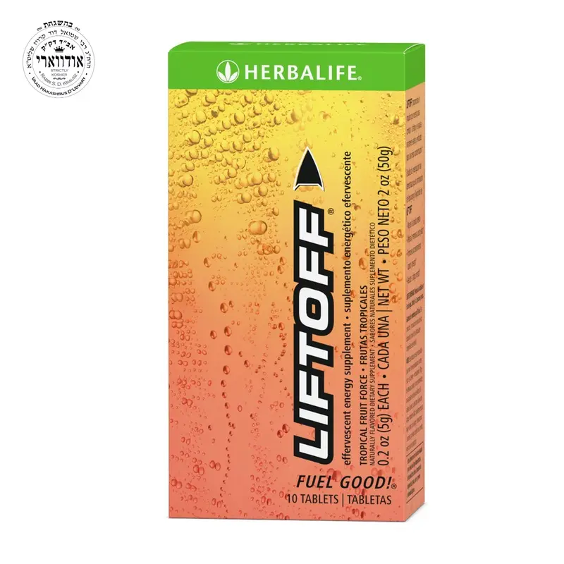 Herbalife Liftoff Tropical Fruit Effervescent Tablets Vitamins Supplements - 10 Servings Supplement Drink, Daily Supplemental Nutrition Support & Wellness Boost, Drink Vitamins Supplements, Adults