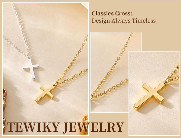 Tewiky Easter Gifts Upgraded Crown Cross Necklace for Women, Crown Cross Pendant Necklace, Non-Tarnish Faith Jewelry for Women, Christian Religious Gifts for Her Back To School Tewiky Easter Gifts Upgraded Crown Cross Necklace for Women, Crown Cross Pendant Necklace, Non-Tarnish Faith Jewelry for Women, Christian Religious Gifts for Her Back To School