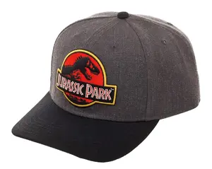 Jurassic Park Hat Classic Logo Curved Snapback Cap Black