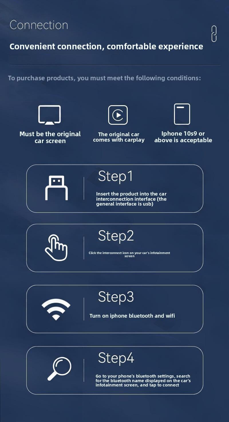 2026 New Smart two-in-one in-car connectivity box Wireless CarPlay Adapter - iPhone & Android Compatible with Fast No-Delay Link, Hands-Free Calling holiday gifts decor cool cover Car Gadgets car stuff car  Decoration Automotive Interior accessories car